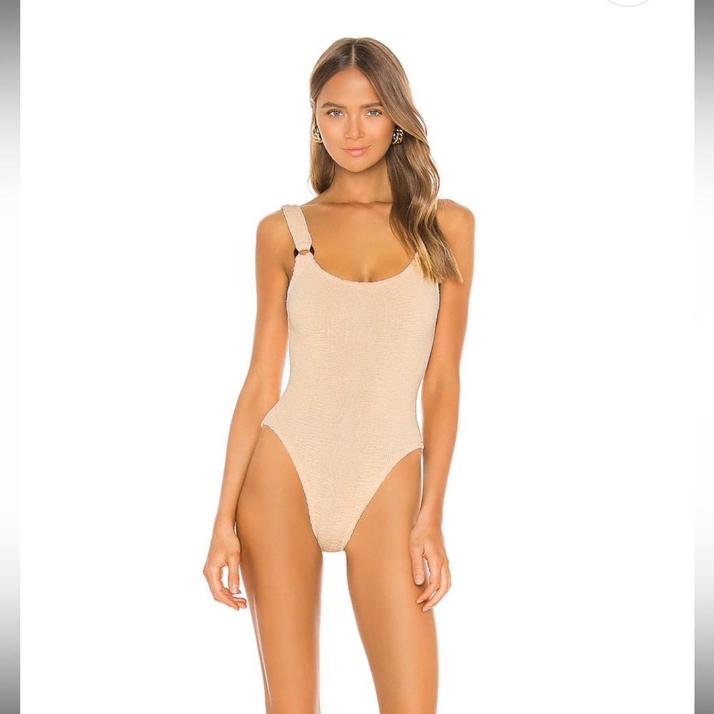 NWT Hunza G Domino Swimsuit Color Nude/Blush